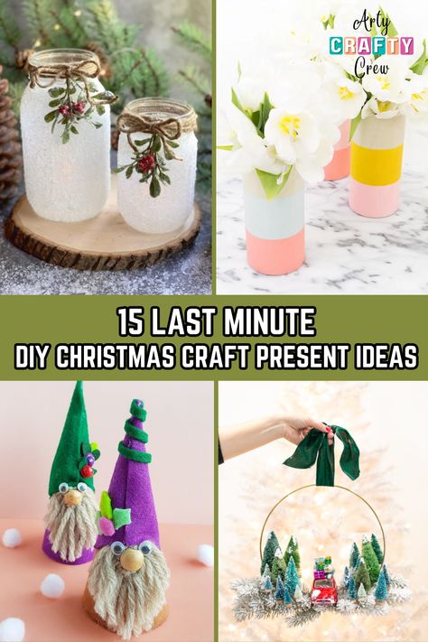 Take a look at these 15 quick Christmas present ideas you can make at home, perfect for last minute gifts. Curated by Arty Crafty Crew. Craft Present Ideas, Bead Bowl, Mason Jar Luminaries, Candy Cane Reindeer, Christmas Present Ideas, Craft Presents, Flameless Tea Lights, Christmas Craft Projects, Snowman Wreath