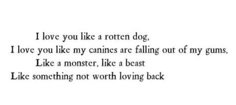 Anti Folk Aesthetic, Betty Tiffany Mcdaniel Aesthetic, I Love You Like A Rotten Dog, Cannibalistic Love Poetry, Cannibalismcore Love Quotes, Dog Metaphor, Bad Dog Aesthetic, Cannibalismcore Aesthetic, Canine Poetry Aesthetic