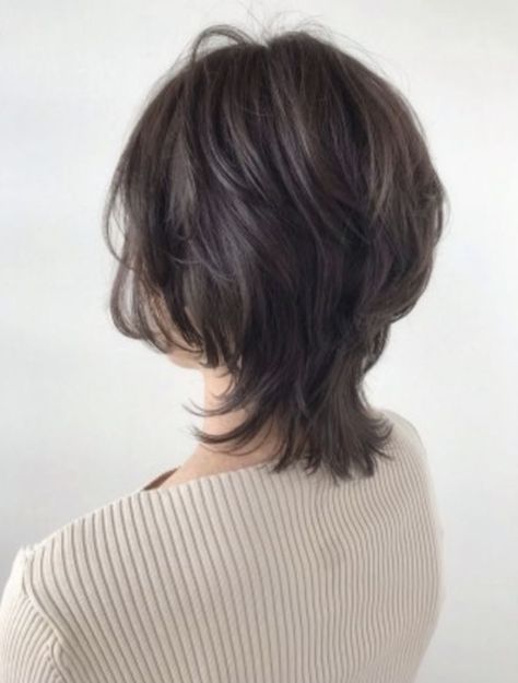 Wolf cut is a tapered haircut with a choppy short layers that start at the crown and gradually get longer toward the end. The haircut is defined by its heavy layers and the volume at the crown and looks like a mixture of shag and mullet. Haircut inspired by Mikasa Ackerman #pixiebobhaircut #hairology https://youtu.be/lc9jcog75Nc Wolfcut With Dyed Hair, Wolfcut Short Straight, Wolf Layers Haircut, Wind Cut Hair, Jellyfish Haircut Short, Haircut Inspired, Wolf Haircuts, Octopus Haircut, Shortish Hair