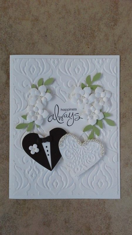 Wedding Cards Su, Homemade Wedding Shower Cards, Stamped Wedding Cards, Wedding Cards Homemade, Scrapbook Cards Cardmaking, Wedding Cards To Make, Stamping Up Wedding Card Ideas, Hand Made Wedding Cards, Anniversary Card Ideas Diy