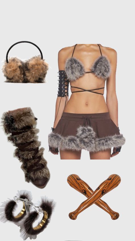 Cavewoman Halloween, Outfit Ideas Halloween, Halloween Outfit Ideas, Cavewoman Costume, Hiking With Friends, Girls Halloween Outfits, Hot Costume, Sweater Season, Halloween Costume Outfits