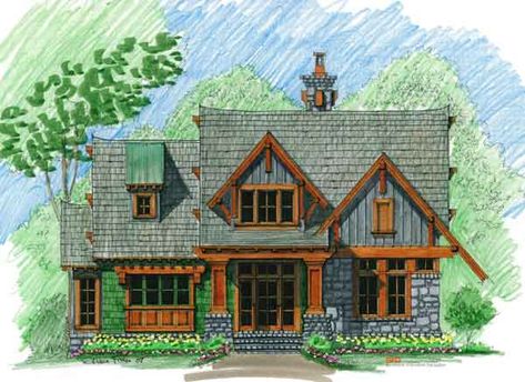 Laurel Cottage, Timber Frame Home Plans, Log Cabin Plans, Log Home Plans, Cottage House Plan, Cottage Floor Plans, Mountain Cottage, Mountain House Plans, Casas The Sims 4