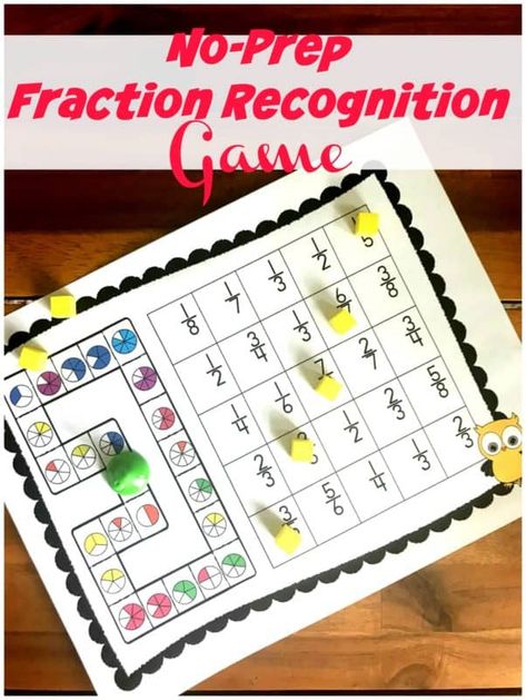 FREE No Prep Fraction Game - this free printable math game ia a fun way for kids to practice fraction recognition while having fun. Perfect for homeschoolers, 2nd grade, and 3rd grade students #fractions #mathgames #3rdgrade Fun Fraction Activities 3rd Grade, Fraction Games 3rd Grade, Fraction Games For Kids, Fractions For Kids, Fractions Games, 3rd Grade Fractions, Learning Fractions, Printable Math Games, Fraction Word Problems