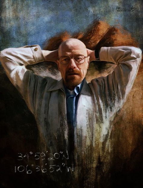 This Stunning 'Breaking Bad' Artwork Will Make You Miss It All Over Again Bad Fan Art, Breaking Bad Series, Breaking Bad 3, Breaking Bad Art, Breaking Bad Movie, Bad Painting, Walter White, Better Call Saul, Portrait Illustration