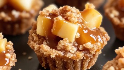 Apple crisp bites are a delightful twist on the traditional apple crisp, perfect for fall and holiday gatherings. These mini treats offer all the warm, comforting flavors of apple ... Read more Apple Crisp Shooters, Muffin Tin Apple Crisp, Mini Apple Crisp Recipe, Individual Apple Crisp, Apple Crisp Bites, Mini Apple Crisp, Sugar Free Pecan Pie, Apple Crisp Cheesecake, Apple Pie Bites