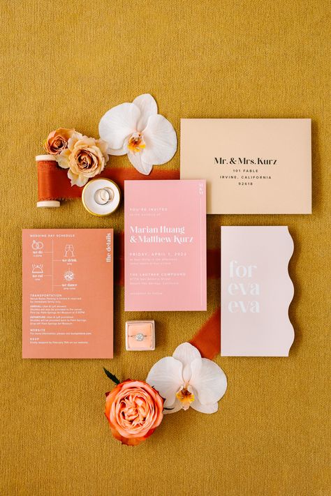 Retro Romantic Wedding, Colorful Wedding Stationery, Mid Century Modern Wedding Decor, Trending Wedding Invitations, Colourful Wedding Invites, Colourful Wedding Stationery, Mid Century Wedding Invitations, Wedding Invitations Colorful, Maximalist Wedding Invitations