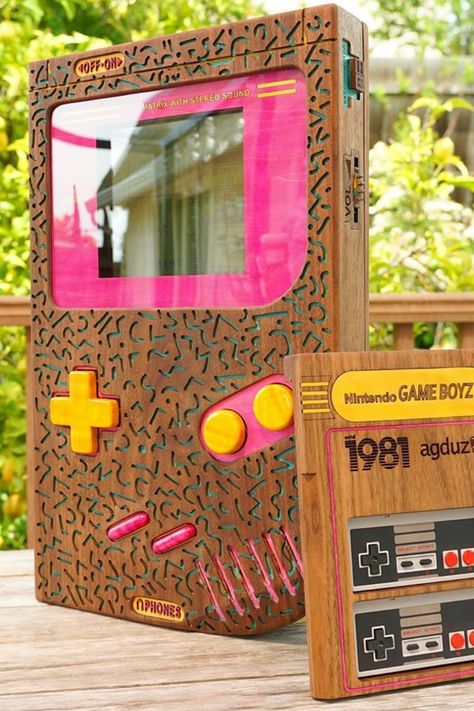 Build a giant DIY wooden Gameboy that actually works! #woodworking #gameboy #nerd #DIY Diy Wood Home Decor, Woodworking Blueprints, Electronics Engineering, Wood Working Ideas, Wooden Games, Cnc Projects, Weekend Warrior, Wood Home, Teds Woodworking