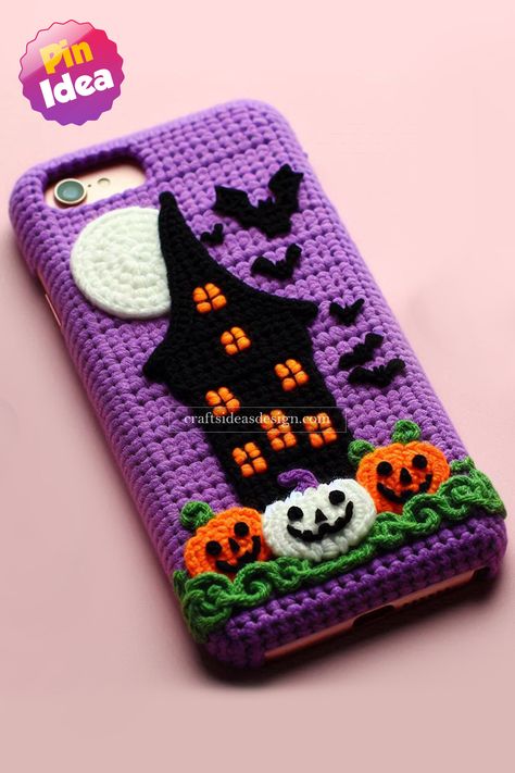 The Haunted House crochet phone case is a spooky and charming accessory perfect for Halloween. Creepy Haunted House, Crochet Phone Case, House Crochet, Crochet Phone Cases, Halloween Crochet, Crafts Ideas, Phone Covers, Haunted House, Free Crochet Pattern