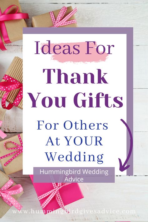 Thank you gifts are a really wonderful way to show your appreciation for your wedding party, family, and each other when you get married. It can be difficult to decide what to give to others, though, so this post has lots of thank you gift ideas. These ideas are for physical gifts, complete with links, or for gifts of experience. They can be for all budgets as well. It's got guidance on giving thank you gifts to your bridesmaids, groomsmen, flower girls, ring bearers, parents, and each other. Thank You Gifts For Wedding Helpers, Thank You Card Examples, Wedding Mc, Wedding Toss, Small Thank You Gift, Wedding Tools, Wedding Thank You Gifts, Wedding Guest List, Wedding Activities