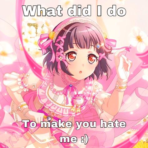 Why do you ignore me,We used to text every day. Rimi Ushigome, Anime, Hair, Pink