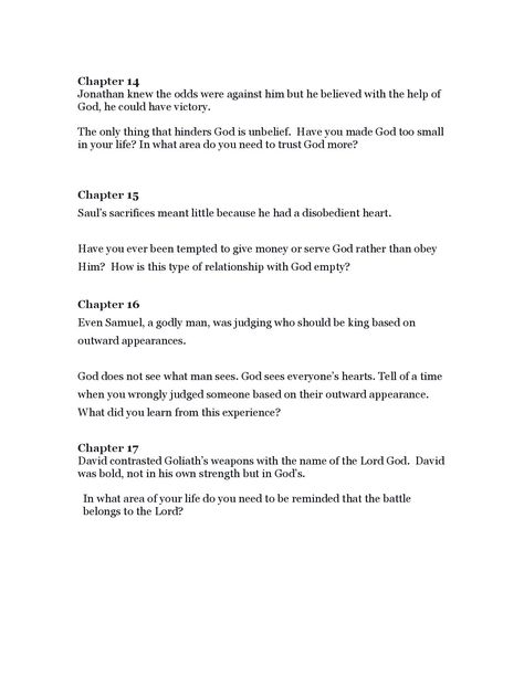 Bible Discussion Questions, 1 Samuel 17, Bible Reflection, Homeschool Lesson Plans, Discussion Questions, Christian Bible Study, Homeschool Lesson, Books Of The Bible, Christian Bible