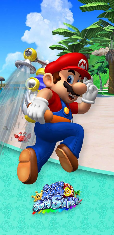 Nintendo Wallpaper, Mario Wallpaper, Background Cool, Mario Movie, Super Mario Sunshine, Sunshine Wallpaper, Mario Mario, Donkey Kong Country, Mario Games