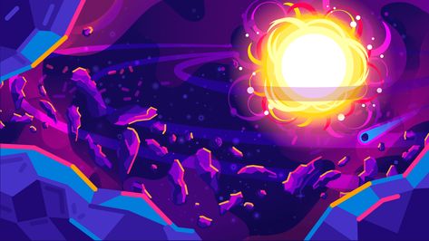 Kurzgesagt Art, Kurzgesagt Wallpaper, Rogue Planet, Vaporwave Wallpaper, Space Illustration, Planets Art, Universe Art, Space And Astronomy, Fall Wallpaper