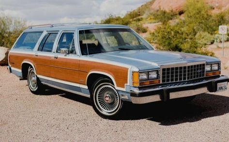 The baby boomer's best friend, a station wagon! If you are from that generation, you probably had one in your family. This 1983 Ford LTD Country Squire station wagon came along as station wagon desirability was fizzling out in the U.S. Nevertheless, this wagon looks just as it did in 1983 - fantastic condition! #FordCountrySquire Wood Panel Station Wagon, Older Cars, Country Squire, Coronado Beach, Best Barns, Ford Ltd, Station Wagons, Awesome Cars, Blue Vinyl