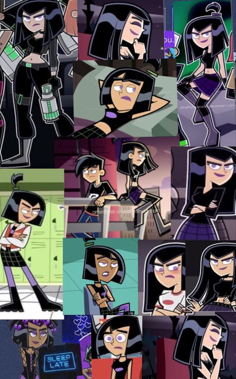 Sam Danny Phantom Aesthetic Wallpaper, Dany The Ghost, Halloween Costumes For Goths, Sam Manson Cosplay, Goth Characters Cartoon, Danny Phantom And Sam Costume, Goth Couple Halloween Costume, Sam Manson Costume, Sam Danny Phantom