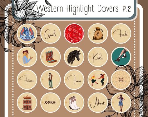 Western Instagram Icons, Western Highlight Covers, Blue Cowboy Story Covers. 60 Instagram Covers. - Etsy Western Highlight Covers, Western Instagram, Instagram Covers, Boho Travel, Hand Drawn Icons, Highlight Covers, Instagram Highlight Icons, Instagram Icons, Exercise For Kids