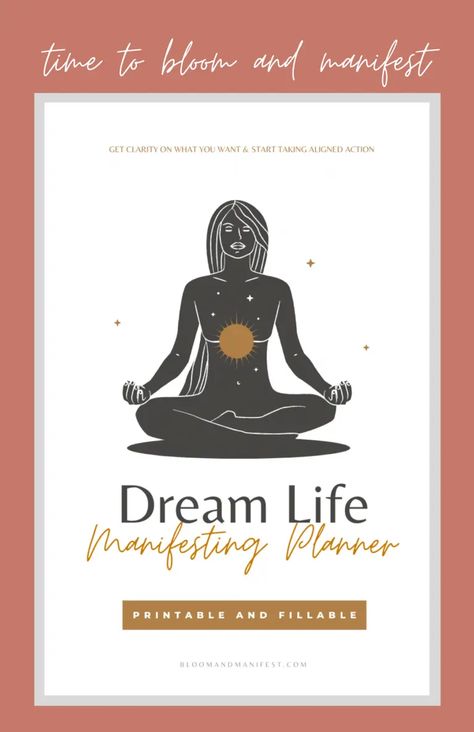 Dream Life Manifesting Planner Weekly Dinner Planner Printable Free, Manifest Planner, Manifesting Planner, Monthly Manifestation, Manifest Dream Life, Affirmations For Money, Manifestation Planner, Student Planner Printable, Start Manifesting