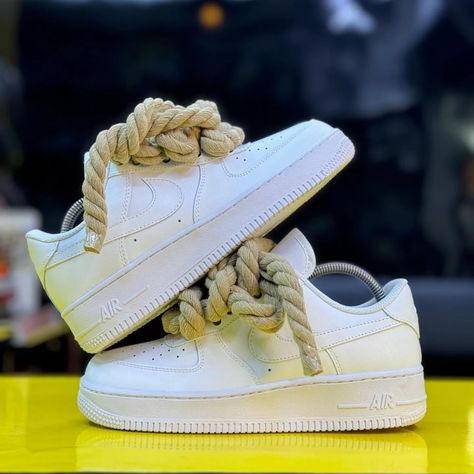 The Nike Airforce 1 Rope Lace “Latte “ is now accessible from size 36-45. KSH: 3200 Nike Airforce 1, Nike Air Force, Air Force, Nike, Lace