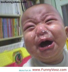 crying baby with booger bubble Funny Crying Baby, Baby Crying Face, Funny Happy Birthday Pictures, Happy Birthday Dog, Crying Face, Ugly Cry, Funny Pictures For Kids, Happy Birthday Pictures, Baby Memes