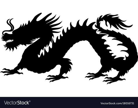 Dragon Graphic, Black Dragon Chinese, Dragon Shilloute, Chinese Dragon Silhouette, Small Dragon Silhouette, Dragon Clipart Black And White, Chinese Dragon Drawing, Dragon Chino, Dragon Fish