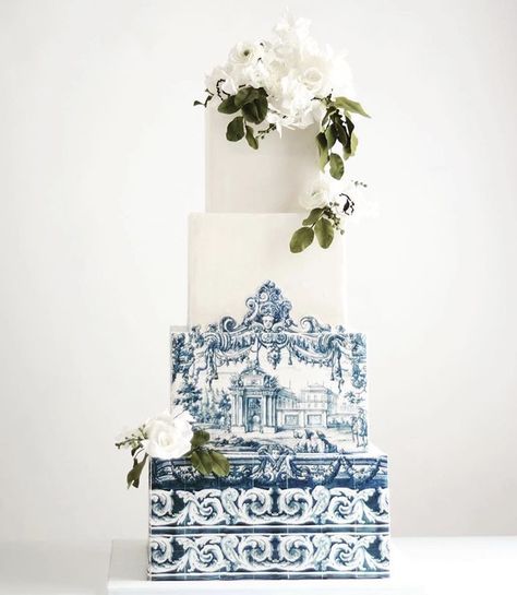 Portuguese Wedding, Chinoiserie Wedding, Italian Wedding Cakes, Wedding Cake Tops, Portugal Wedding, Unique Cakes, Wedding Cake Inspiration, Chinese Wedding