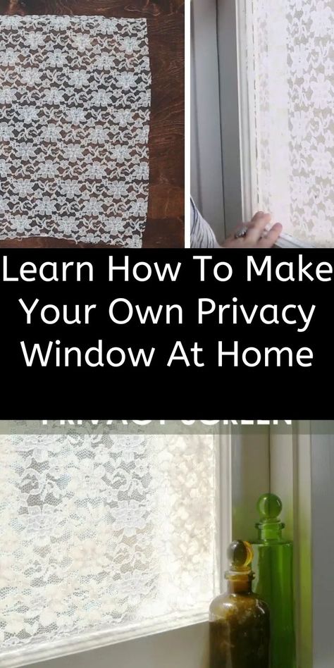 Learn How To Make Your Own Privacy Window At Home Window Privacy Screen, Painting On Glass Windows, Diy Privacy Screen, Diy Furniture Videos, Diy Window Treatments, Privacy Window, At Home Diy, Frosted Windows, Window Screen