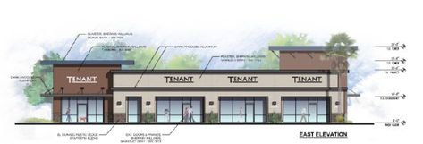 Stripmall Architecture Plan, Commercial Building Plans, 3d Building Design, Mall Facade, Plaza Design, Commercial Design Exterior, House Outer Design, Strip Mall, Supermarket Design