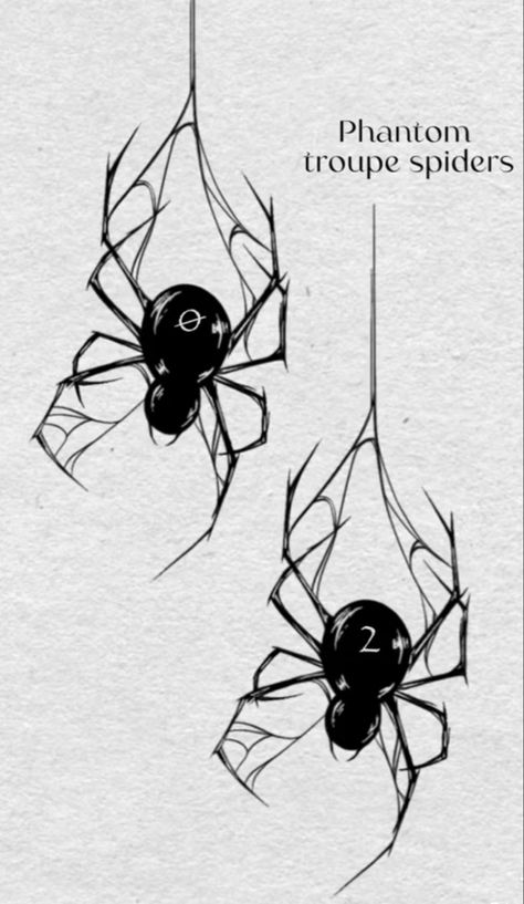 Spider Tattoo Drawing, Hanging Spider Tattoo, Chrollo Spider Tattoo, Spider And Web Tattoo, Hxh Spider Tattoo, Spiders Aesthetic, Phantom Troupe Spider Tattoo, Cute Spider Tattoo, Spider Tattoo Sketch