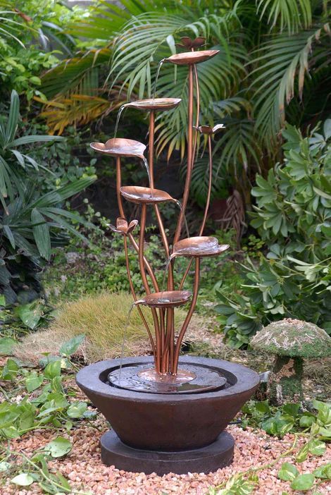 Indoor Zen Garden, Water Fountain Pumps, Indoor Water Features, Garden Water Fountains, Indoor Water Fountains, Tiered Garden, Fountain Design, Outdoor Fountain, Garden Fountain