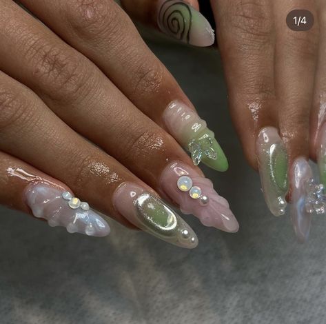 Melanie Martinez Themed Nails, Melanie Martinez Inspired Nails, Melanie Martinez Nails, Nail Practice, Fairy Wallpaper, Inspired Nails, Really Cute Nails, Soft Nails, Pretty Acrylic Nails