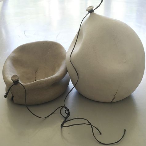 Sivan #sivansballoons on Instagram: “Deflated Ceramic Balloon Sculptures in Grey Clay 🎈🎈 #sculpture #ceramics #art #handbuilt #sivansballoons #contemporaryart #design #balloons” Ceramic Balloon, Balloon Crafts, Ceramics Art, Cerámica Ideas, Balloon Sculptures, Pottery Crafts, October 29, Balloon Art, Sculpture Installation