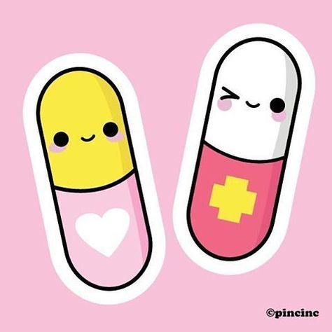 Pills Drawing, Pharmacy Art, Medical Stickers, Cute Food Drawings, Scrapbook Stickers Printable, Super Busy, Kraf Diy, Cute Kawaii Drawings, Kawaii Doodles