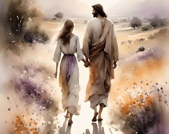 Jesus's Love, Jesus Embracing Girl, Religious Wall Art, Download - Etsy Canada Your Faith Has Made You Well, Walking With Jesus Pictures, Jesus Walking With Me, Jesus With Me, Jesus And Me, Walking With Jesus, Walking With God, Jesus Walking, Walk With Jesus