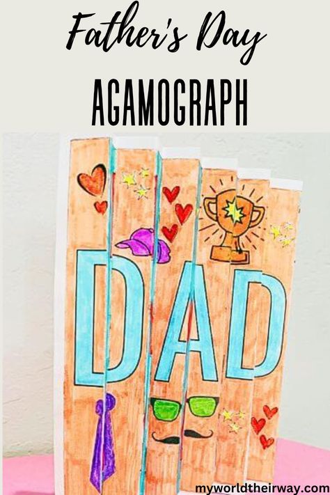 Father's Day Agamograph Template for Kids - Craft a memorable surprise with this DIY project. Older Kids Fathers Day Crafts, Happy Father Day Activities For Kids, Fathers Day Activities To Do With Dad, Fun Father’s Day Activities, Father’s Day Craft Upper Elementary, Father Day Ad, Fathers Day Art, School Age Activities, Father's Day Activities