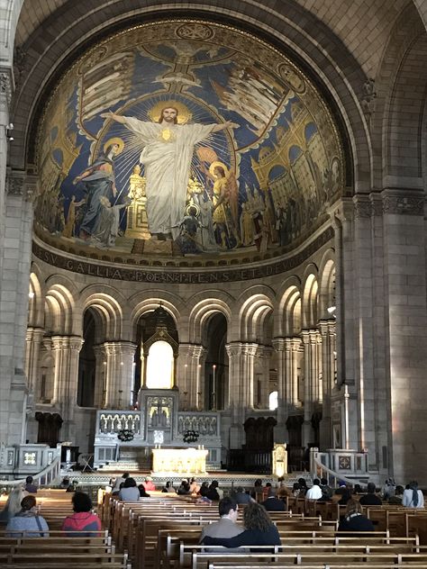 Sacre Coeur, Paris Sacre Coure Paris, Romanesque Interior, H R, Paris Aesthetic, Barcelona Cathedral, Life Style, Paris France, Paris, France