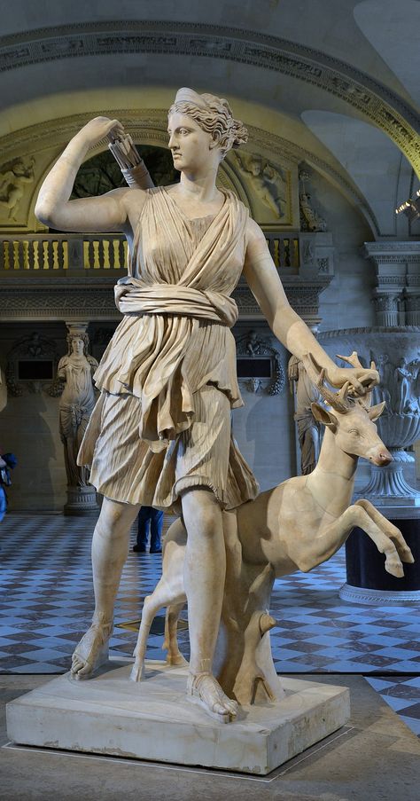 Artemis Aesthetic, Artemis Goddess, Apollo And Artemis, Greek Pantheon, Greek Statues, Greek Gods And Goddesses, Greek Mythology Art, Mythology Art, Greek Art