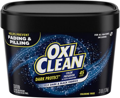 #OxiClean Dark Protect 3lb Stain Remover For Clothes, Stain Remover Clothes, Laundry Booster, Deep Cleaning Hacks, Laundry Stain Remover, Laundry Stains, Dark Clothes, Clean Laundry, Household Essentials