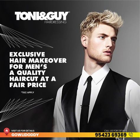 Exclusive Hair Makeover for Men's A Quality Haircut at a Fair Price. . Visit @toniandguyfinancialdistrict . 📍Above to Domino's, Gowlidoddy, Financial District, Hyderabad 📞 954-236-9369 . #MensGrooming #SalonSophistication #GentlemansChoice #ConfidenceInEveryCut #toniandguy #toniandguyfinancialdistrict #Hyderabad #Gachibowli #financialdistrict #mensfashion #fashion #style #mensstyle #streetwear #menstyle #streetstyle Toni And Guy, Hair Makeover, Financial District, Men's Grooming, Hyderabad, Hair Cuts, Street Style, How To Apply, Hair