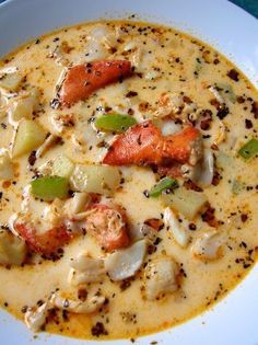 Beaucoup Seafood Chowder Chowder Recipes Seafood, Seafood Chowder, Seafood Soup, Clam Chowder, Chowder Recipes, Corn Chowder, Linguine, Seafood Dishes, Tortellini