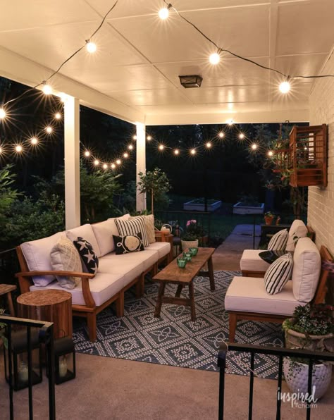 Porch And Patio Ideas, Decorating Porch, Porch And Patio, Resin Patio Furniture, Home Office Inspiration, Outdoor Patio Space, Covered Deck, Porch Furniture, Casas The Sims 4