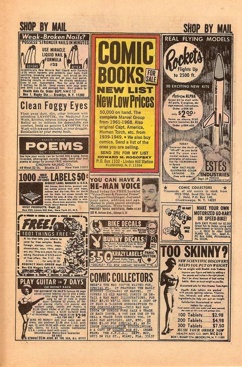 Vintage Comic Book AD Comic Book Ads, Ads Graphic Design, Comic Ads, Nostalgia 70s, Book Ads, Book Advertising, Old Comic Books, Classic Comic Books, Retro Images