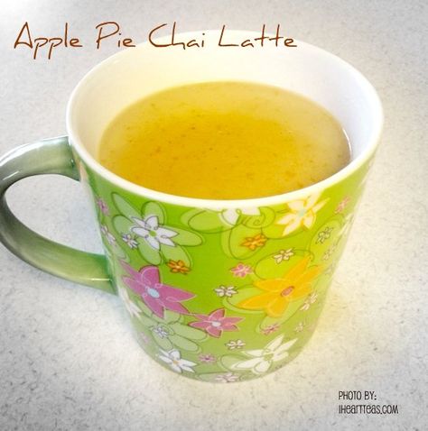 Apple Pie Chai Tea Latte Recipe Apple Pie Chai Tea, Apple Pie Chai Latte, Chia Tea, Chai Tea Latte Recipe, Chai Latte Recipe, Tea Latte Recipe, Chai Tea Latte, Latte Recipe, Tea Latte