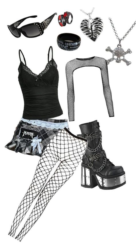 super cute Emo Concert Outfit Ideas, Pierce The Veil Concert Outfit, Nessa Concert, Emo Concert Outfit, My Chemical Romance Concert, Emo Concert, Outfit Ideas Grunge, Daily Outfit Ideas, Kpop Concert Outfit