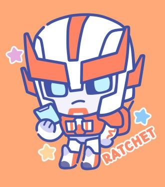 Cute Transformers Art, Chibi Transformers, Ratchet Tfp, Transformers Chibi, Ratchet Transformers, Transformers Ratchet, Transformers Prime Ratchet, Natsume Soseki, Crash Bandicoot Characters