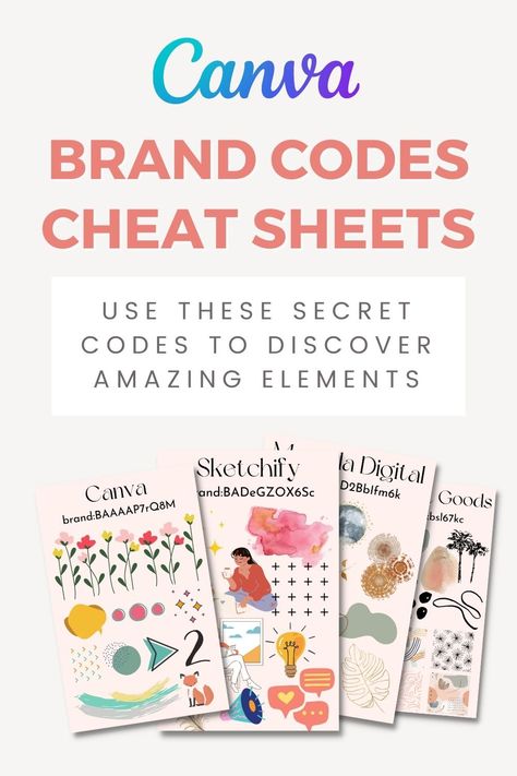 Canva Cheat Codes, Canva Search Elements, Secret Canva Element Code, Canva Creator, Inkscape Tutorials, Business Fonts, Canva Tips, Pin Template, Canvas Learning