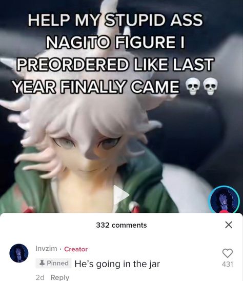 Nagito Danganronpa, Danganronpa Nagito, Danganronpa Funny, Danganronpa Memes, Nagito Komaeda, Danganronpa Characters, Silly Me, Really Funny Pictures, An Anime