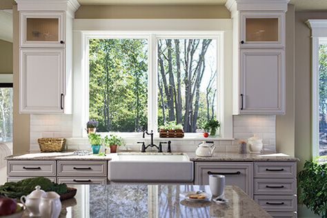 Kitchen Garden Window Ideas, Casement Windows Kitchen, Kitchen Sink With Window, Kitchen Garden Window, Whole House Ventilation, Window Over Sink, House Ventilation, Kitchen Bay Window, Kitchen Sink Window