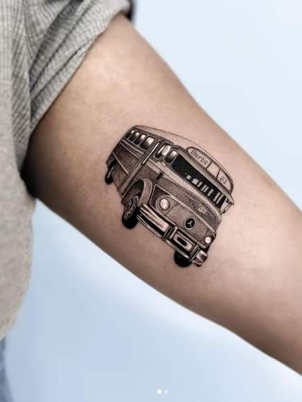 School Bus Tattoo, Bus Tattoo, Buses, Tattoos For Guys, Tattoo Ideas, Tattoos, Quick Saves, Argentina