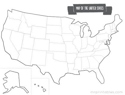 printable blank map of america - been looking for a cartoony outline of the US for an embroidery project, this one is PERFECT! Map Of America, Mr Printables, Map Of The Usa, Us Geography, Map Of The United States, Geography Activities, Map Worksheets, 5th Grade Social Studies, Homeschool Geography