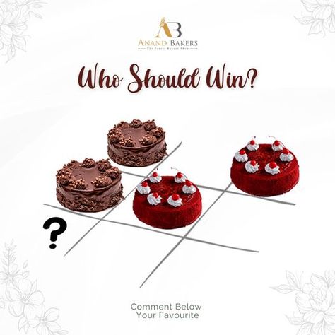 Chocolate cake or Red velvet cake which one should win this game?😋😋🤔😍 Cake Content Ideas, Bakery Post Ideas, Bakery Advertising Posters, Chocolate Day Creative Ads, Cake Advertising Poster, Chocolate Poster Design Ideas, Cake Creative Ads, Cake Poster Design, Cake Graphic